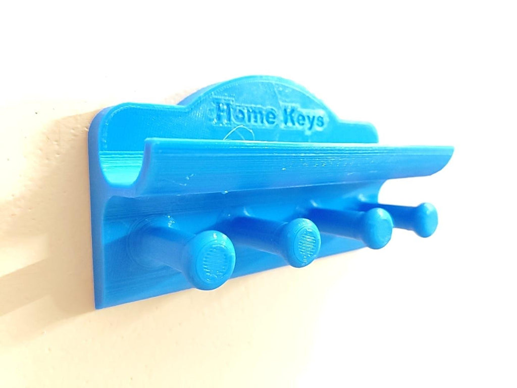 3D Printed Keys Holder | Modern Key Organizer with Hooks | Home Entryway Key Rack