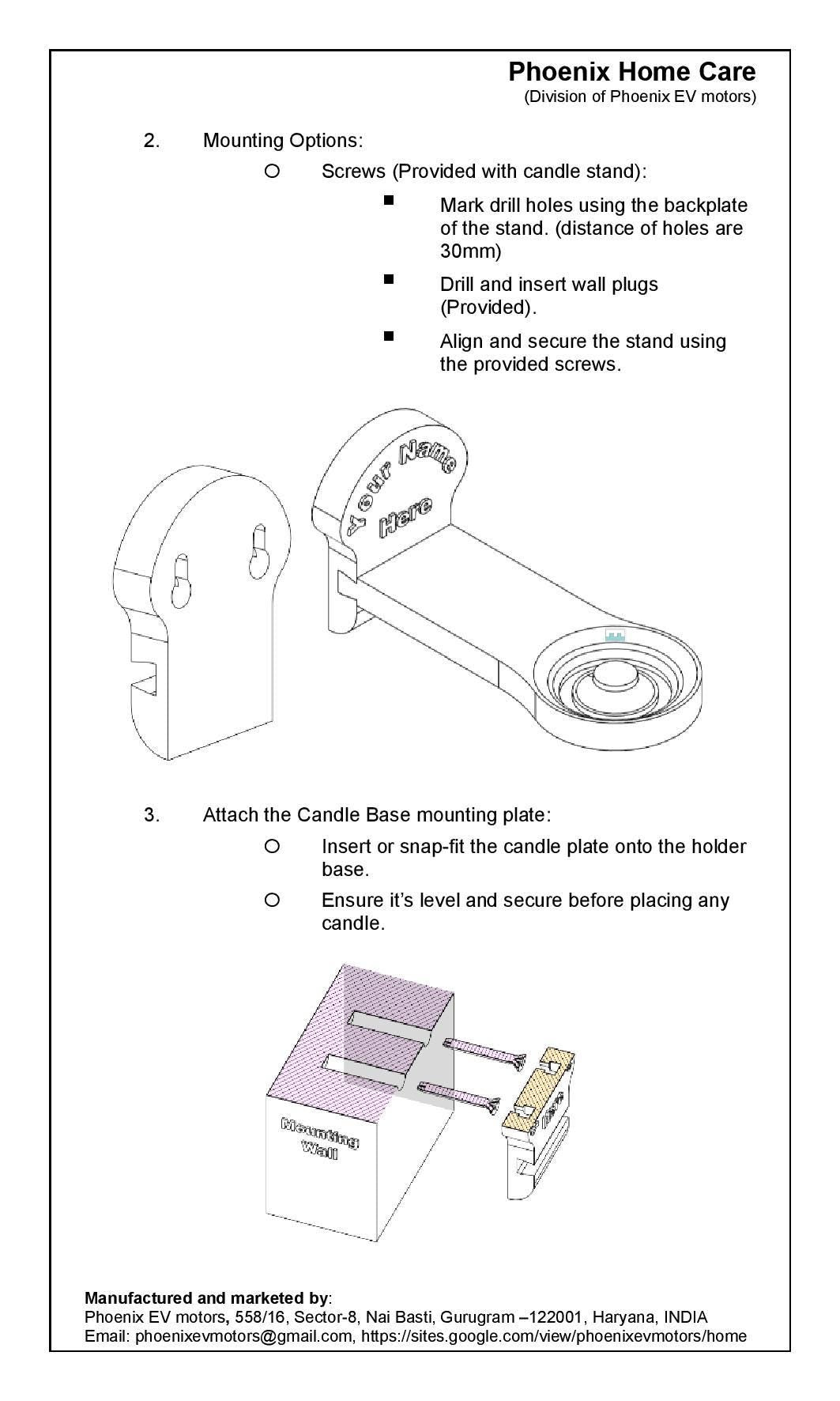Home Altar Candle Stand – 3D Printed by Phoenix Homecare