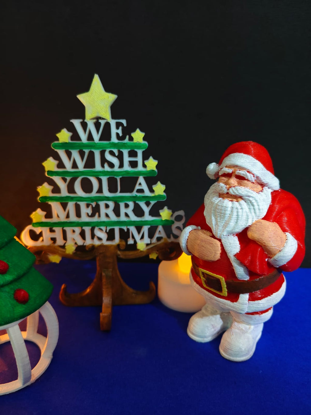 Christmas Decoration | 3D Printed Santa, Christmas Tree, Candles & Festive Showpiece