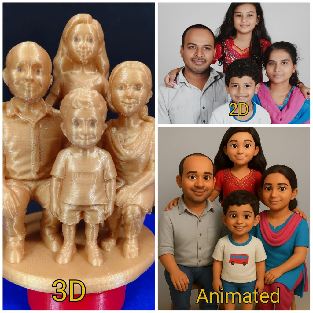 Custom 3D Printed Figurine | Personalized Portrait Sculpture