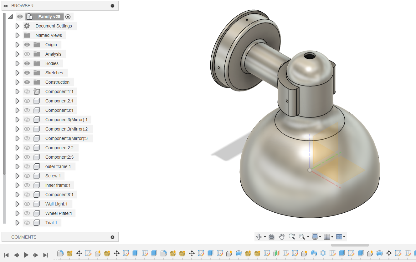 Modern 3D Printed Wall Light Fixture | Minimalist LED Wall Lamp