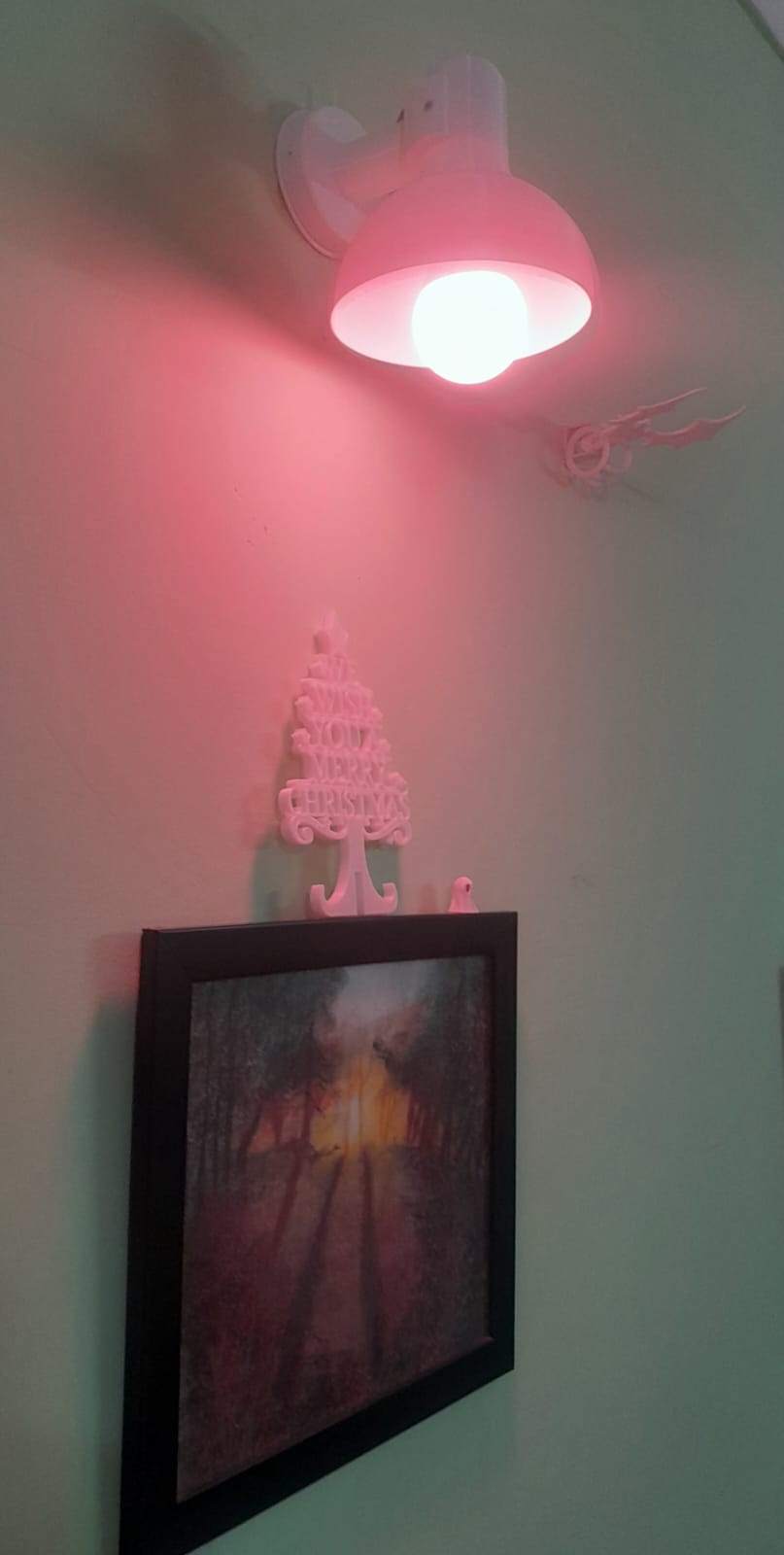 Modern 3D Printed Wall Light Fixture | Minimalist LED Wall Lamp