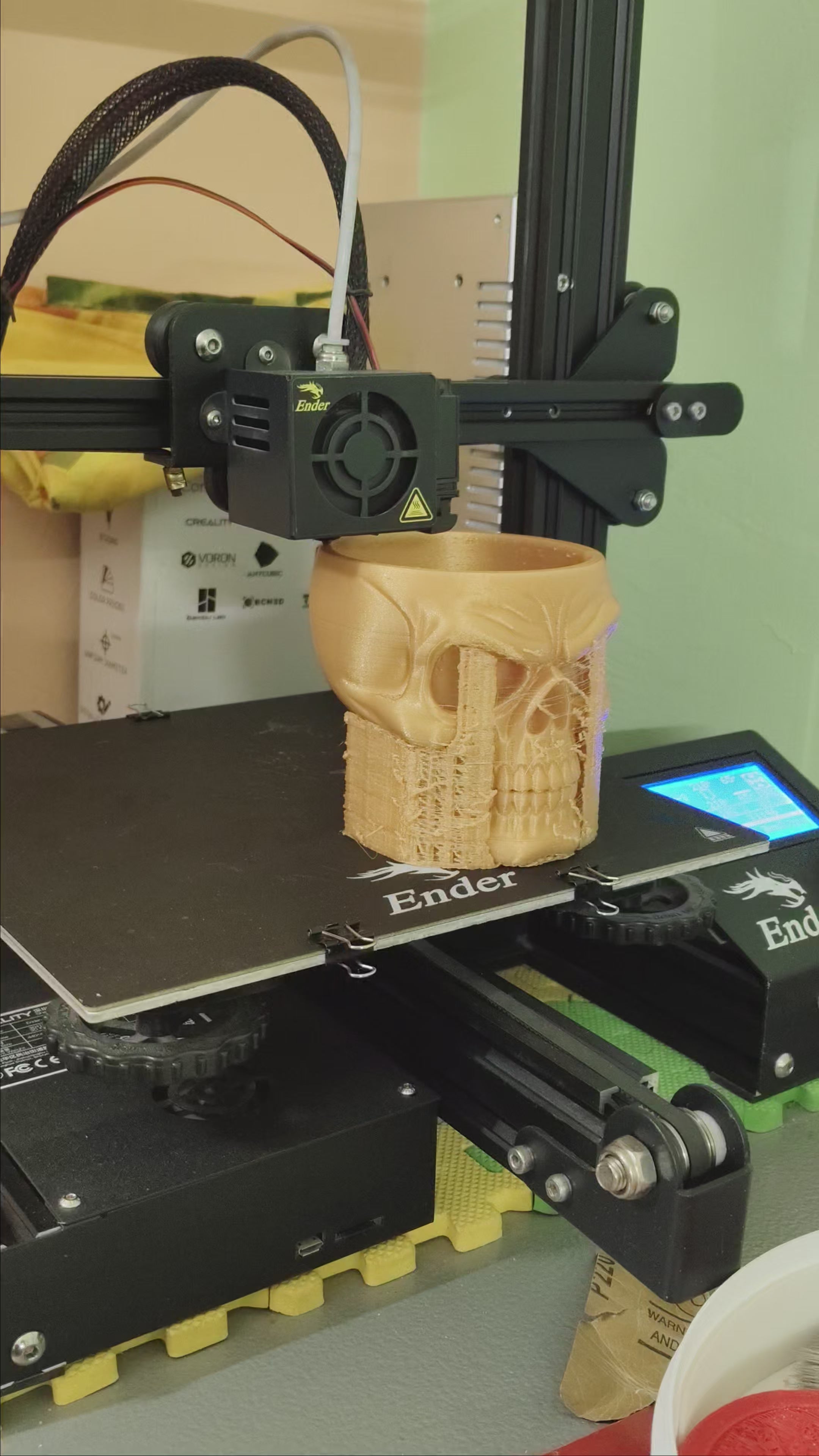 3D Printed Skull Pen Stand | Creative Stationery Holder.