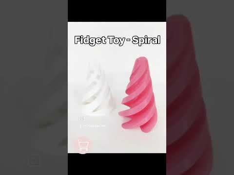 3D Printed Spiral Fidget Toy – Smooth Stress Relief Desk Toy for Kids